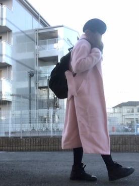 「one after another NICE CLAUP（ワンアフターアナザーナイスクラップ）のアイテム（チェスターコート）」を使った、いく☆さん（レディース・153cm）の冬コーディネート