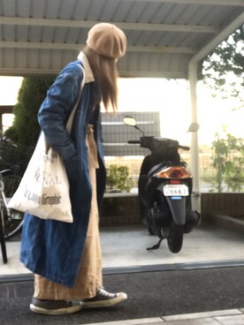 「TODAYFUL（トゥデイフル）のVintageトートバッグ（トートバッグ）」を使った、いく☆さん（レディース・153cm）の冬コーディネート