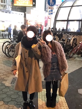 「TODAYFUL（トゥデイフル）のThree-Strandedチェーンリング（リング）」を使った、いく☆さん（レディース・153cm）の冬コーディネート