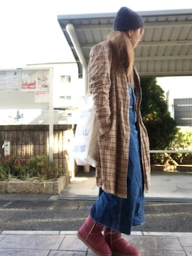 「TODAYFUL（トゥデイフル）のアイテム（サロペット/オーバーオール）」を使った、いく☆さん（レディース・153cm）の春コーディネート