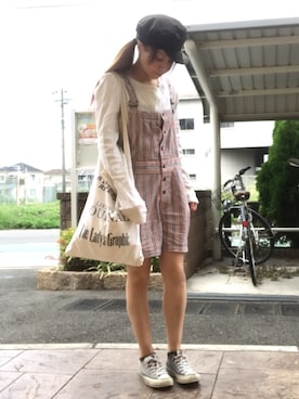 「TODAYFUL（トゥデイフル）のVintageトートバッグ（トートバッグ）」を使った、いく☆さん（レディース・153cm）の秋コーディネート