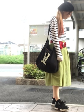 「TODAYFUL（トゥデイフル）のアイテム（ハンチング/ベレー帽）」を使った、いく☆さん（レディース・153cm）の秋コーディネート