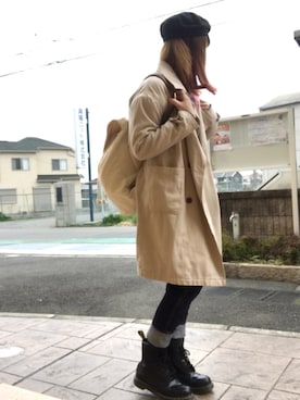 「TODAYFUL（トゥデイフル）のアイテム（サロペット/オーバーオール）」を使った、いく☆さん（レディース・153cm）の春コーディネート