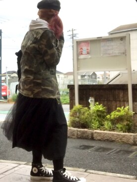 いく☆さんの「カモフラージュジャケット」を使ったコーディネート