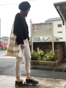 「TODAYFUL（トゥデイフル）のアイテム（ハンチング/ベレー帽）」を使った、いく☆さん（レディース・153cm）の春コーディネート