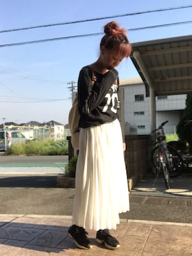 「Ameri（アメリ）のアイテム（スニーカー）」を使った、いく☆さん（レディース・153cm）の春コーディネート