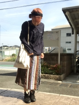 「Ameri（アメリ）のアイテム（カチューシャ）」を使った、いく☆さん（レディース・153cm）の夏コーディネート