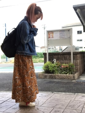 「CONVERSE（コンバース）のCONVERSE ALL STAR　ハイカットスニーカー（スニーカー）」を使った、いく☆さん（レディース・153cm）の秋コーディネート