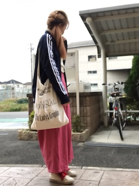 「タートルネック」｜「アイテム（ジャージ）」を使った、いく☆さん（レディース・153cm）の冬コーディネート