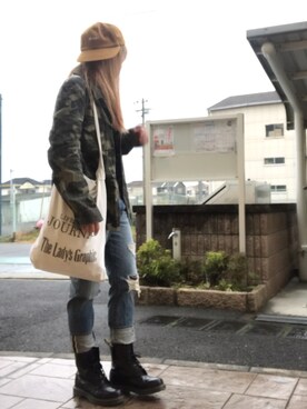 いく☆さんの「カモフラージュジャケット」を使ったコーディネート