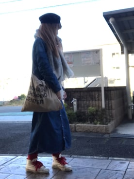 「WC（ダブル シー）のアイテム（レッグウェア）」を使った、いく☆さん（レディース・153cm）の冬コーディネート