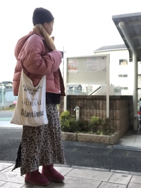 「TODAYFUL（トゥデイフル）のVintageトートバッグ（トートバッグ）」を使った、いく☆さん（レディース・153cm）の冬コーディネート