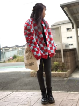 「TODAYFUL（トゥデイフル）のVintageトートバッグ（トートバッグ）」を使った、いく☆さん（レディース・153cm）の冬コーディネート