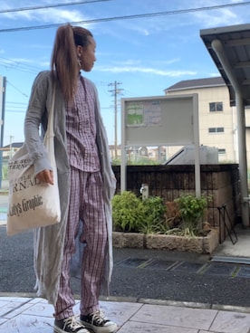 「TODAYFUL（トゥデイフル）のVintageトートバッグ（トートバッグ）」を使った、いく☆さん（レディース・153cm）の秋コーディネート