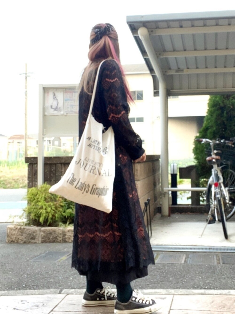 いく☆さんの「ドットシフォンスカーフ（TODAYFUL）」を使ったコーディネートの1枚目の写真