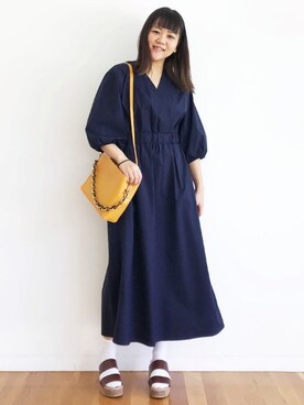 じゃぶじゃぶ洗える便利なカシュクールワンピースを使った人気ファッションコーディネート Wear