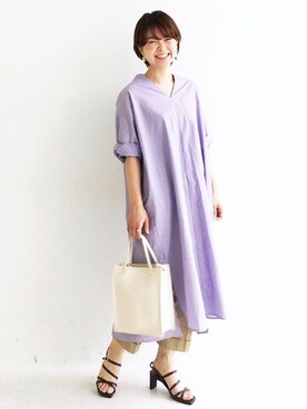 Haco ハコ のシャツワンピースコーディネート Zozotown