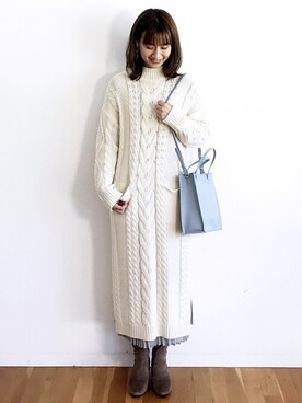 ケーブルニットワンピース の人気ファッションコーディネート Wear