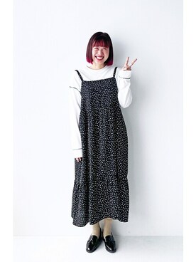 Haco ハコのワンピース ドット柄 コーディネート Zozotown