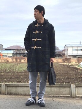 ダッフルコートを使った ニット帽 の人気ファッションコーディネート Wear