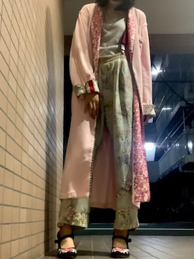 「パイル」｜「アイテム（その他アウター）」を使った、miyuuさん（レディース・170cm）の春コーディネート