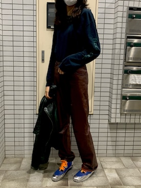 「DEPT（デプト）のアイテム（パンツ）」を使った、miyuuさん（レディース・170cm）の秋コーディネート