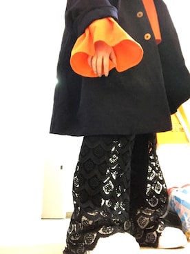 「レースパンツ」｜「アイテム（その他アウター）」を使った、yuiさん（レディース・158cm）の春コーディネート