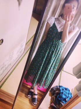 「アイテム（チューブトップ）」を使った、mi-chanさん（レディース・159cm・10代）の春コーディネート
