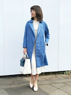 「Sens de vie（サンスドゥウ゛ィ）のアイテム（ジャケット/アウター）」を使った、ikka HEAD OFFICE Women'sさん（レディース・158cm）の春コーディネート