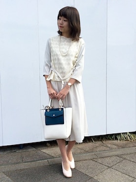 「Sens de vie（サンスドゥウ゛ィ）のアイテム」を使った、ikka HEAD OFFICE Women'sさん（レディース・158cm）の春コーディネート