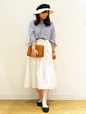 「Sens de vie（サンスドゥウ゛ィ）のアイテム」を使った、ikka HEAD OFFICE Women'sさん（レディース・158cm）の春コーディネート