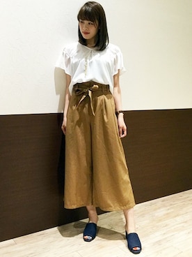 「Sens de vie（サンスドゥウ゛ィ）のアイテム」を使った、ikka HEAD OFFICE Women'sさん（レディース・158cm）の夏コーディネート