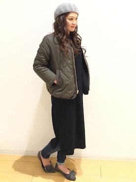 「CURRENT（カレント）のアイテム（帽子）」を使った、ikka HEAD OFFICE Women'sさん（レディース・158cm）の秋コーディネート