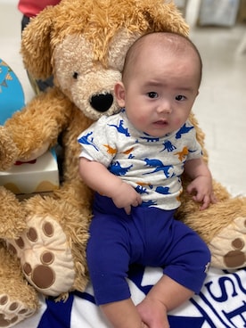 「HAKKA BABY（ハッカベビー）のアイテム」を使った、babyu2020さん（キッズ・70cm）の夏コーディネート