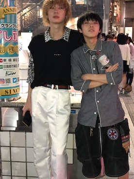 「IKUMI（イクミ）のアイテム（トップス）」を使った、topiさん（メンズ・185cm）の秋コーディネート