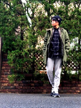 「DIESEL（ディーゼル）のアイテム（モッズコート）」を使った、松浦正太郎/俳優さん（メンズ・163cm）の冬コーディネート