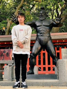 「おばショット」｜松浦正太郎/俳優さん（メンズ・163cm）の春コーディネート