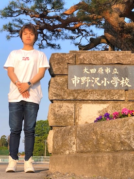 松浦正太郎/俳優さん（メンズ・163cm）の春コーディネート