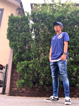 「サッカー」｜「アイテム（その他）」を使った、松浦正太郎/俳優さん（メンズ・163cm）の夏コーディネート
