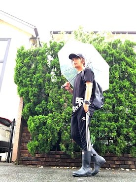 「HUNTER（ハンター）のアイテム」を使った、松浦正太郎/俳優さん（メンズ・163cm）の夏コーディネート