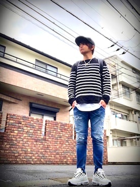 「ＢＢキャップ」｜松浦正太郎/俳優さん（メンズ・163cm）の春コーディネート