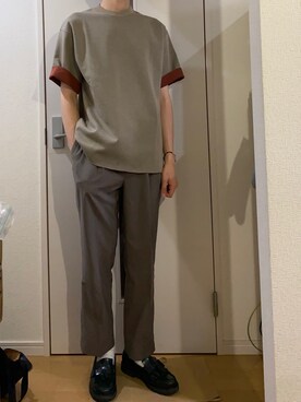 「アイテム（ローファー、グリーン系）」を使った、sshuhoさん（メンズ・173cm）の夏コーディネート