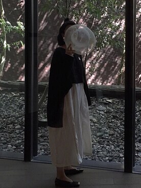 「RICK OWENS」｜「アイテム（ワンピース）」を使った、Bambiさん（レディース・165cm）の冬コーディネート