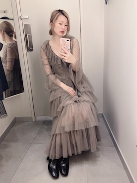 「H&M（エイチ・アンド・エム）のアイテム（ブーティ）」を使った、Miranda.Hさん（レディース・163cm）の秋コーディネート