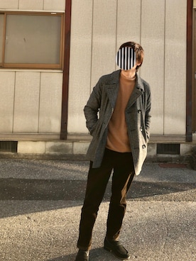 「417 EDIFICE（フォーワンセブンエディフィス）のアイテム（ローファー）」を使った、PETRUCCIさん（メンズ・160cm）の冬コーディネート