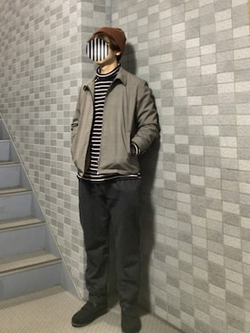 「417 EDIFICE（フォーワンセブンエディフィス）のアイテム（ローファー）」を使った、PETRUCCIさん（メンズ・160cm）の冬コーディネート