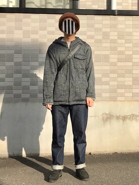 「417 EDIFICE（フォーワンセブンエディフィス）のアイテム（シューズ）」を使った、PETRUCCIさん（メンズ・160cm）の冬コーディネート