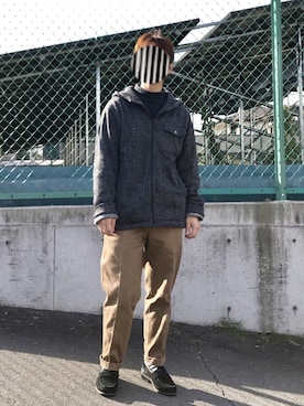 「417 EDIFICE（フォーワンセブンエディフィス）のアイテム（シューズ）」を使った、PETRUCCIさん（メンズ・160cm）の冬コーディネート
