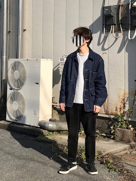 「mellow people（メローピープル）のアイテム」を使った、PETRUCCIさん（メンズ・160cm）の秋コーディネート
