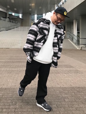 「MONKEY TIME（モンキータイム）のアイテム（ブルゾン）」を使った、松井 明洋さん（メンズ・173cm）の秋コーディネート